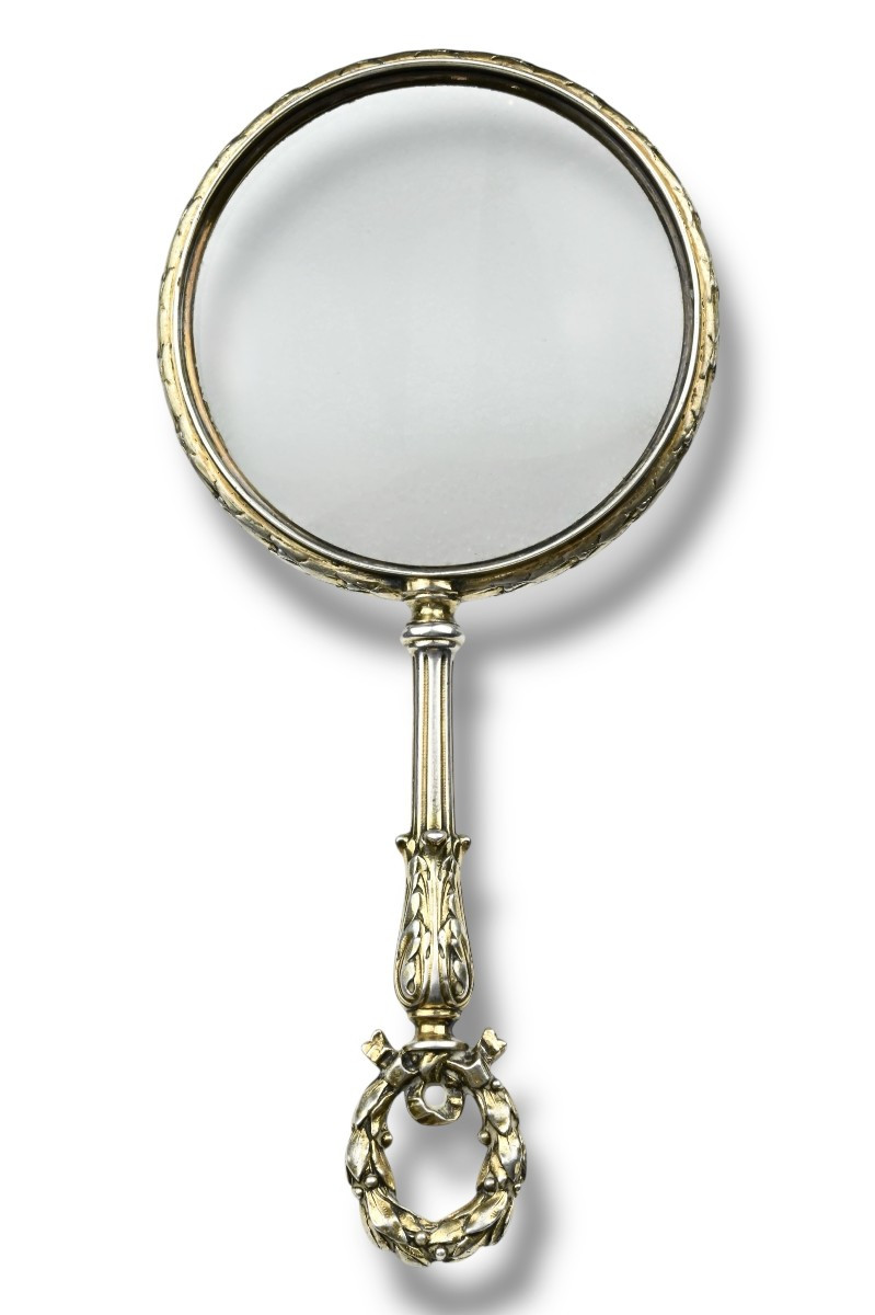Lentille grossissante avec pièces en Argent 950 - France 1838